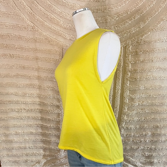 Oiselle Yellow Wool Blend Workout Tank - Picture 4 of 7